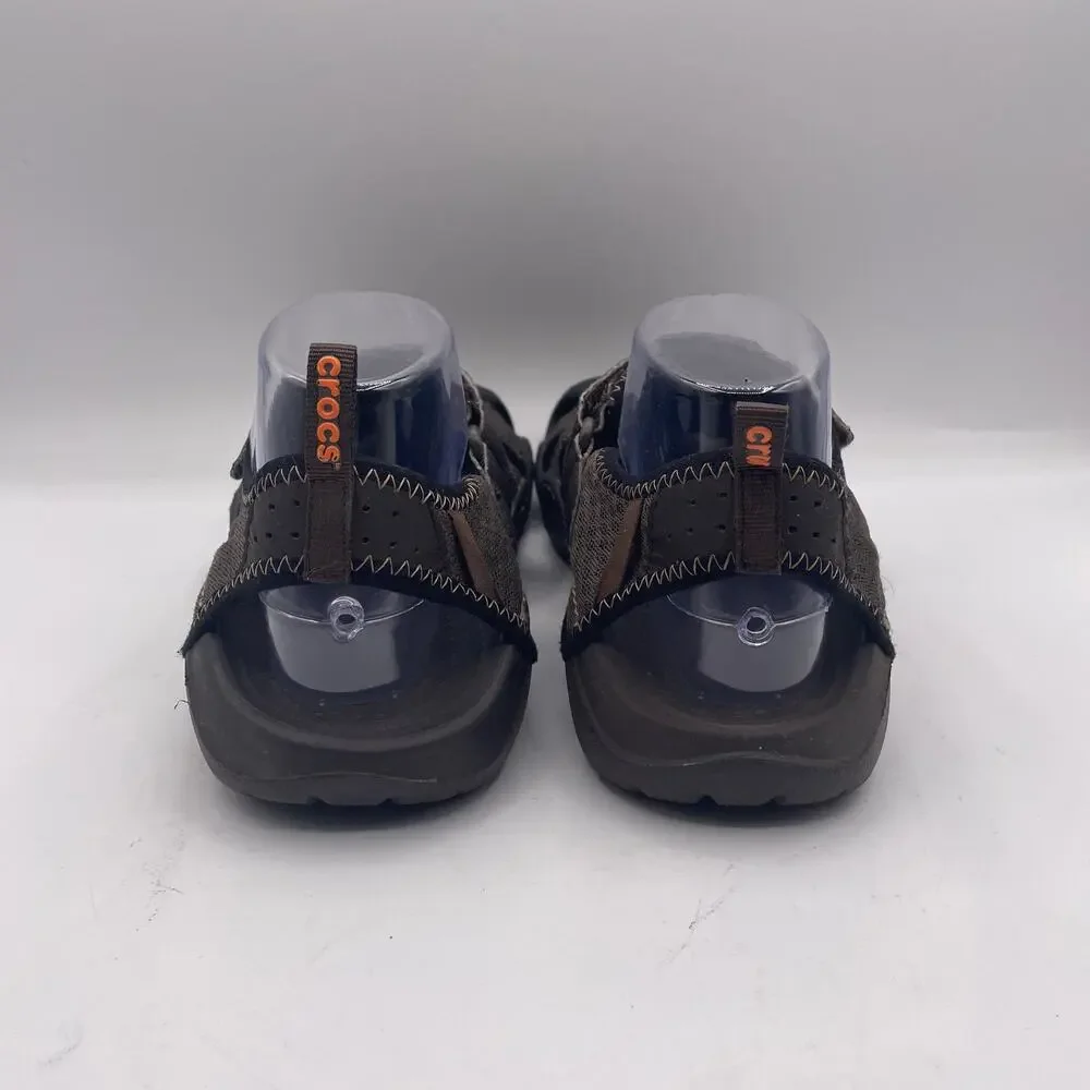 Crocs Swiftwater Mesh Sandals Water Shoes Comfort Brown Mens 8